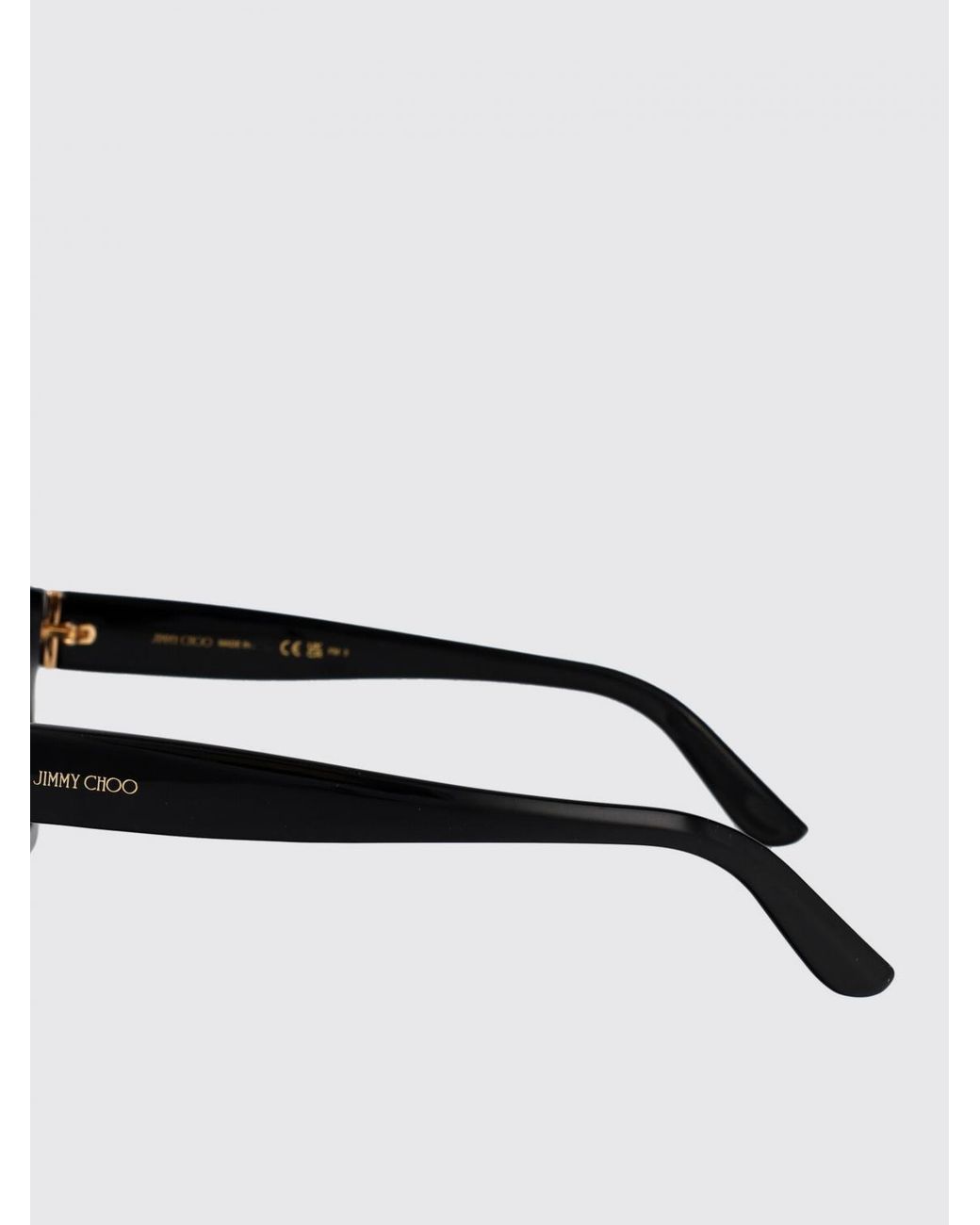 Jimmy Choo Black Megs/S Acetate Sunglasses With Rhinestones