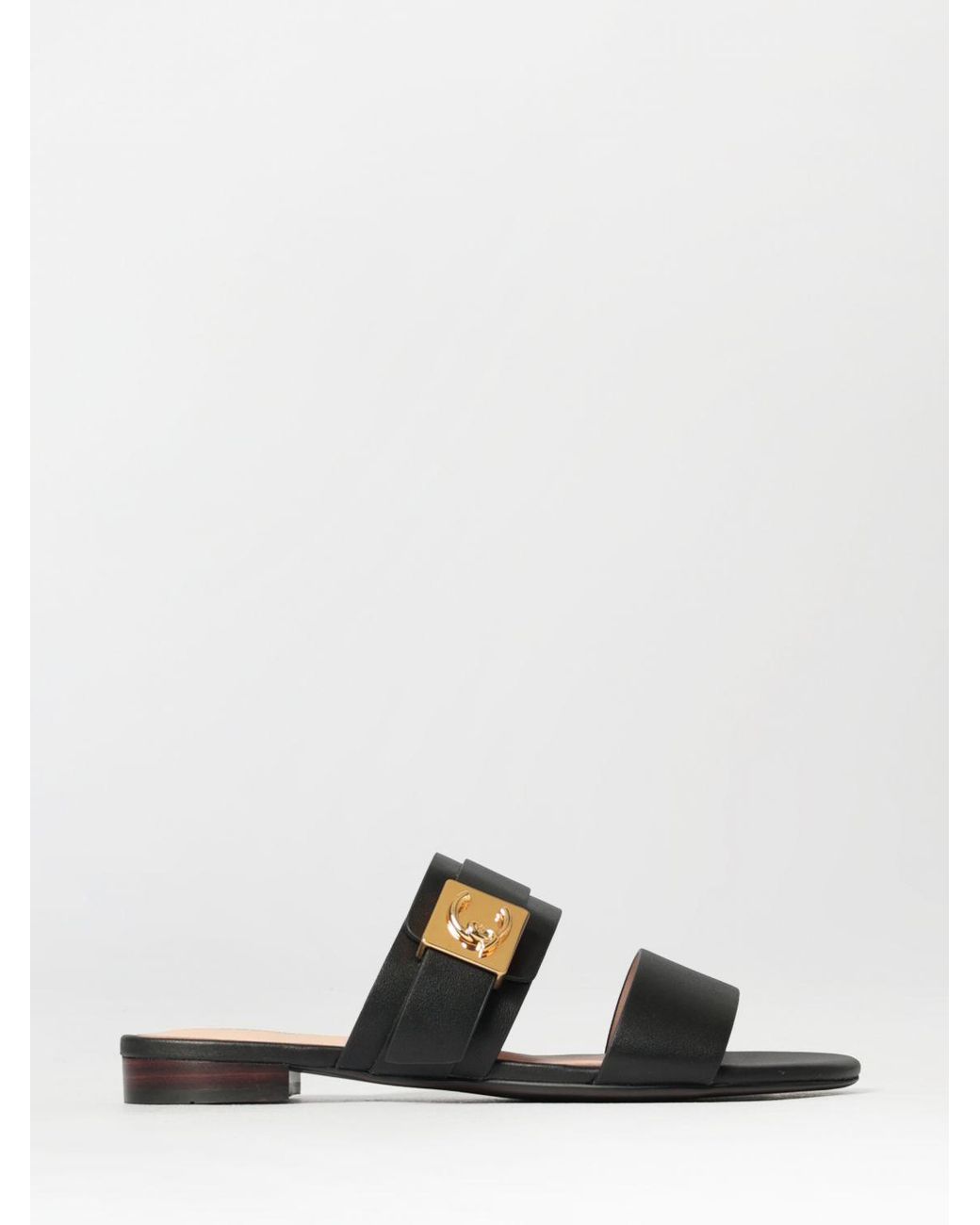 Coccinelle White C-Me Lock Leather Sandal