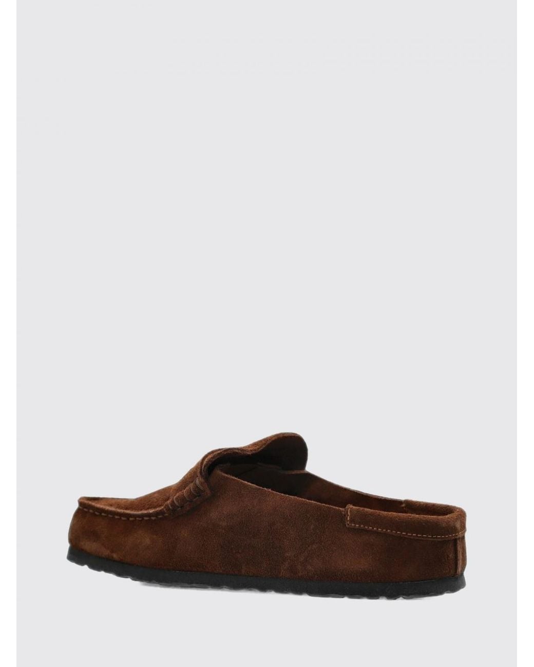 Birkenstock Brown Naples Suede Mules With Raised Seam Toe for men