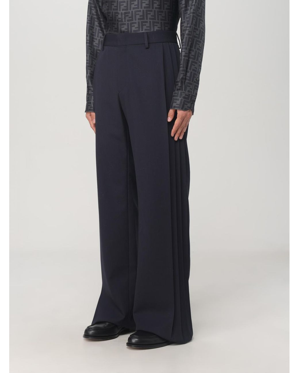 Fendi Blue Trousers for men