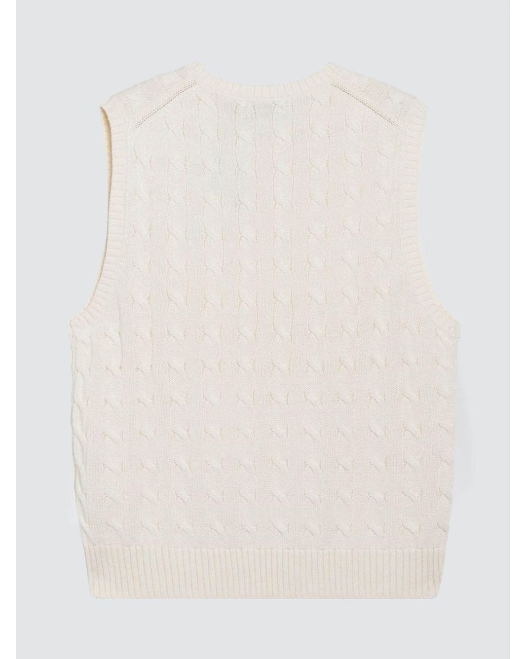 Polo Ralph Lauren Gray Pony Logo Cotton Knit Crewneck Sweater Vest for men