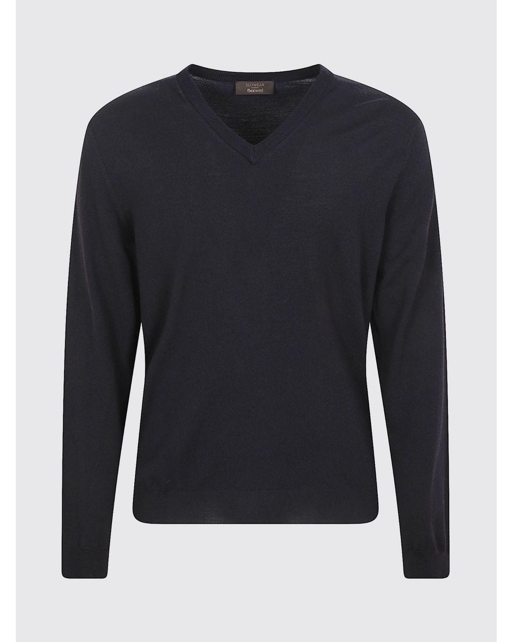 Zanone Blue Classic Long-Sleeved V-Neck Jumper Crafted for men