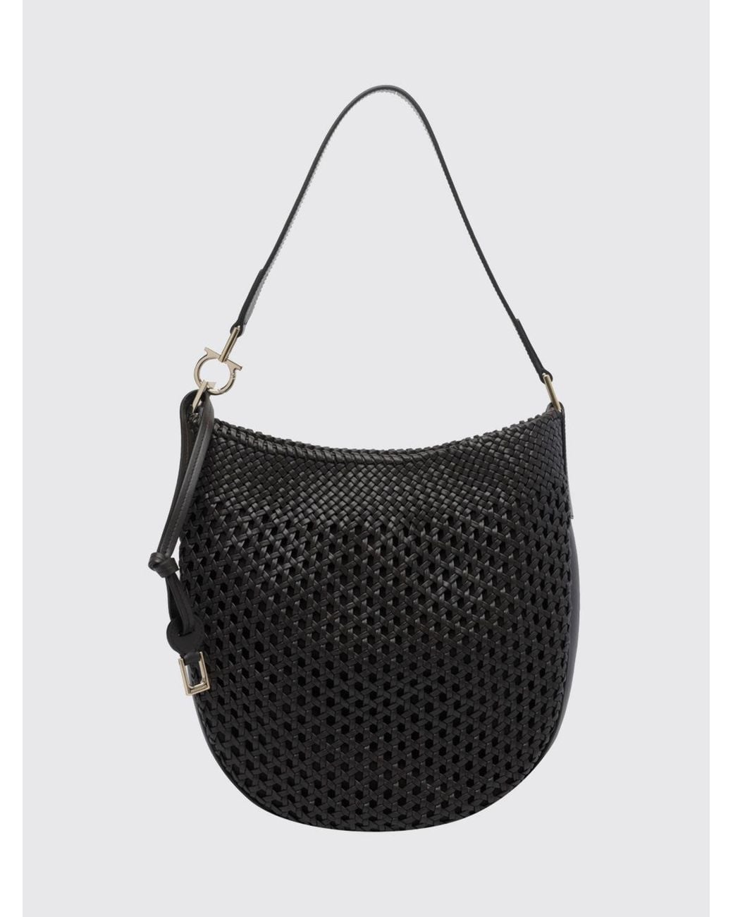 Ferragamo Black Medium Hobo Bag