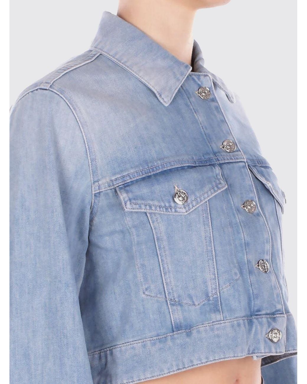 Dondup Blue Cotton Denim Jacket