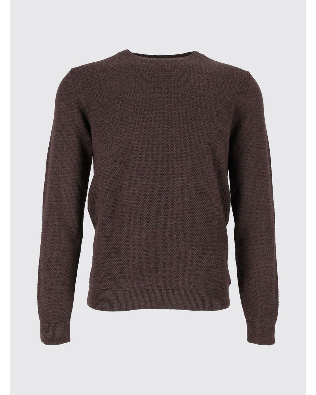 Slowear Brown Crew Neck Jumper for men