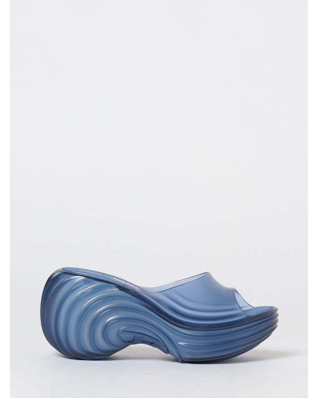 DIESEL Blue Quantum Wedge Sandals From The Collaboration