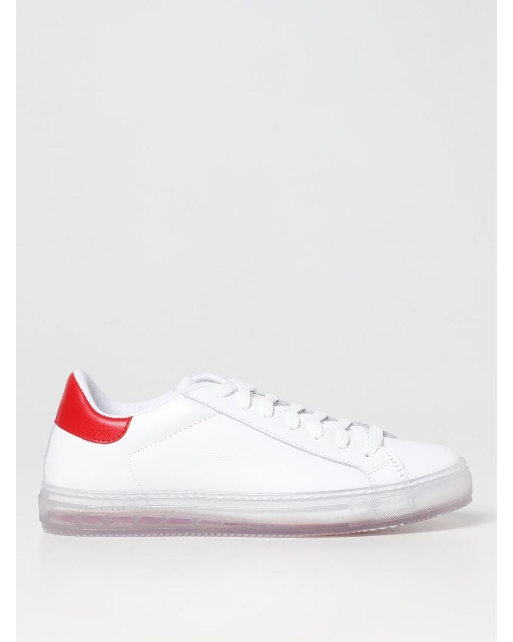 Kiton Leather Sneakers Translucent Sole in White für Herren