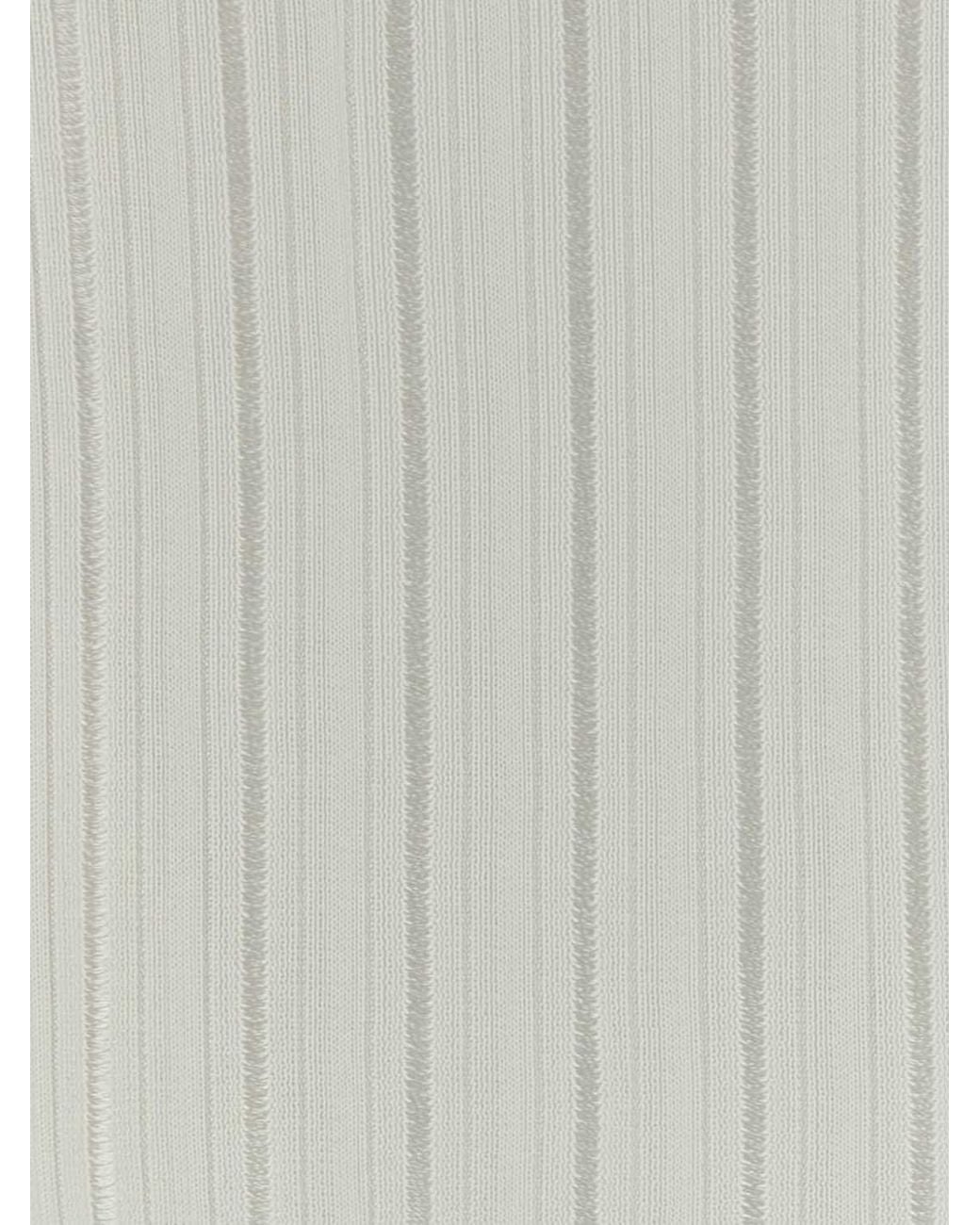 Alaïa White Verkürzter Viskosemisch-Cardigan Mit Rundhalsausschnitt Und Knöpfen