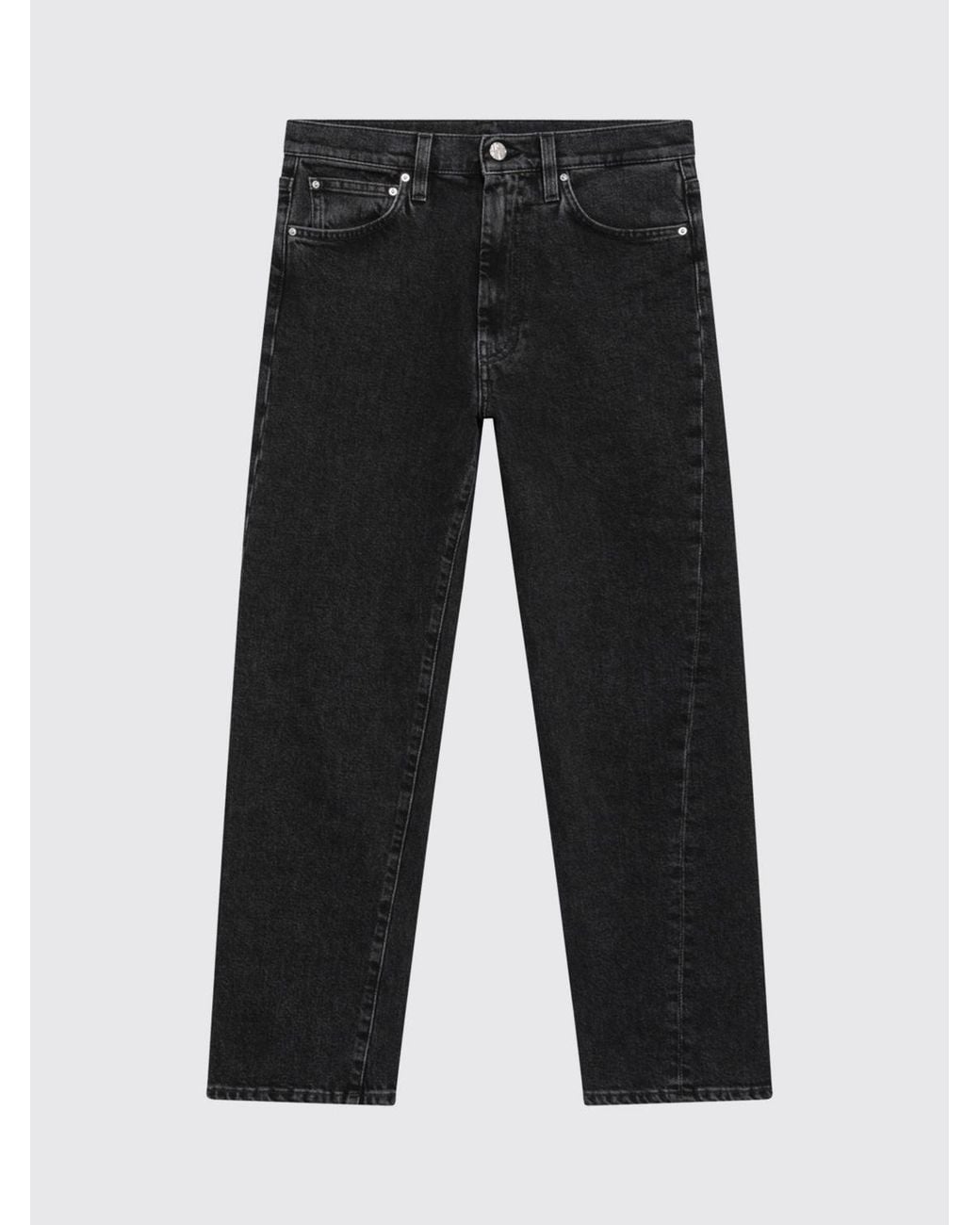 Totême Black Mid-Rise Straight Jeans