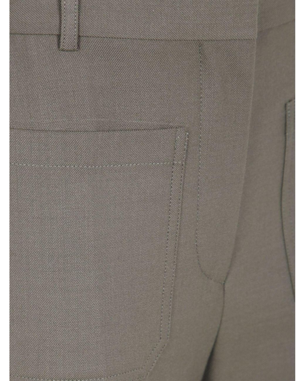 Victoria Beckham Gray Alina Tailored Wide-Leg Trousers