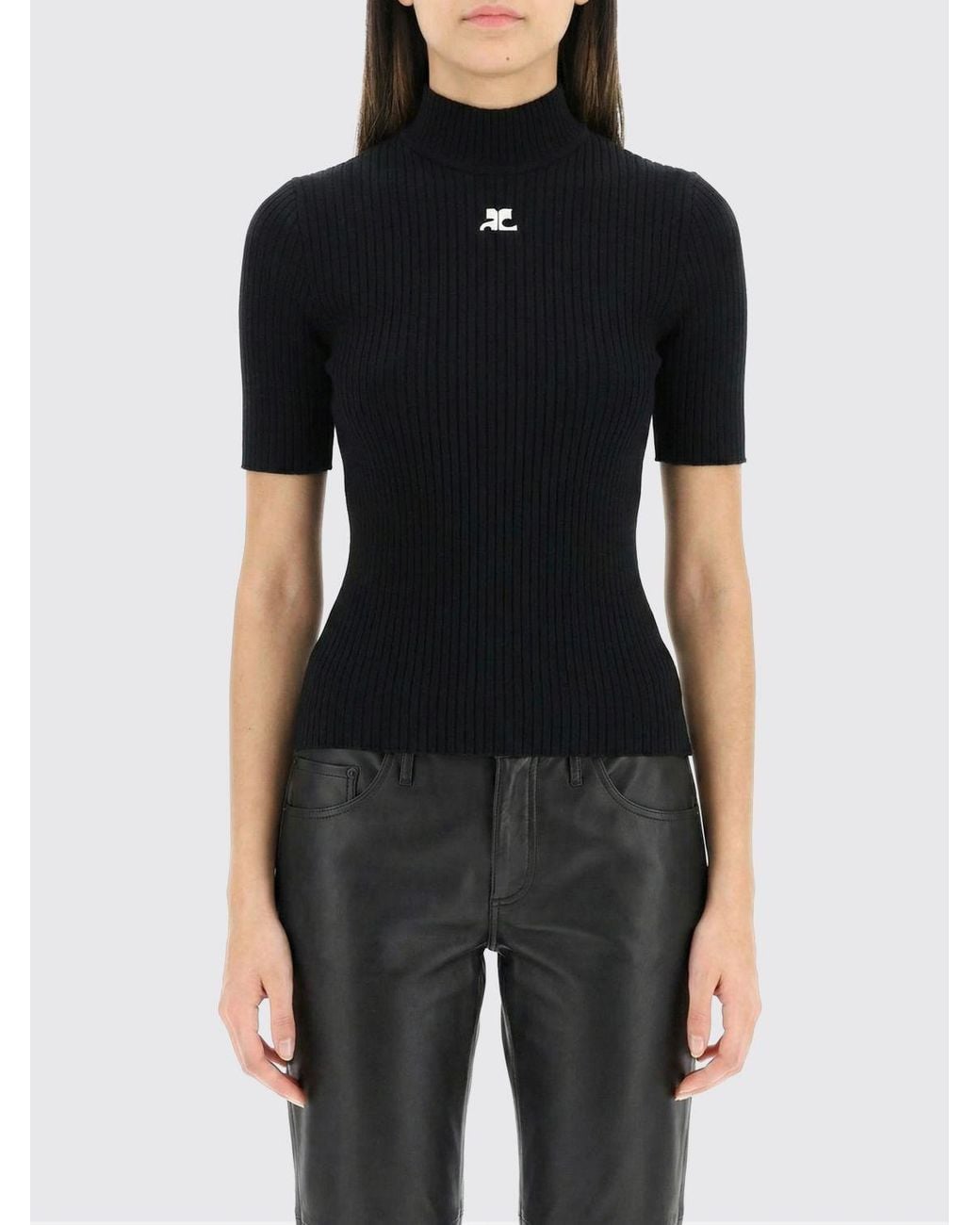 Courreges Black CourrÈ Ges Turtleneck Sweater