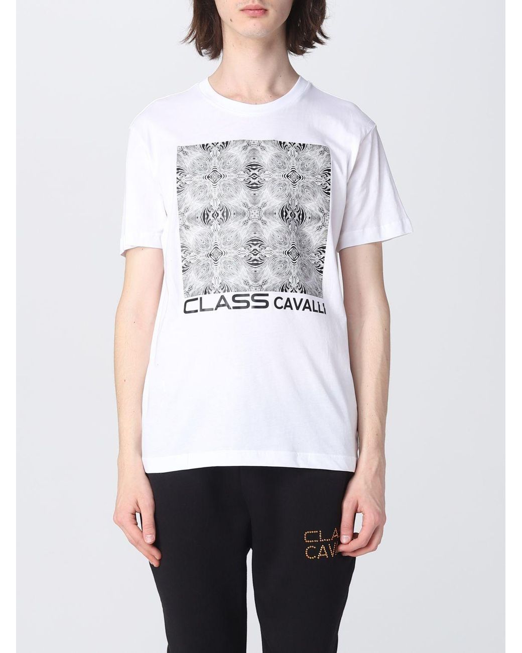 T-shirt uomo colore da Uomo di Class Roberto Cavalli in Bianco | Lyst