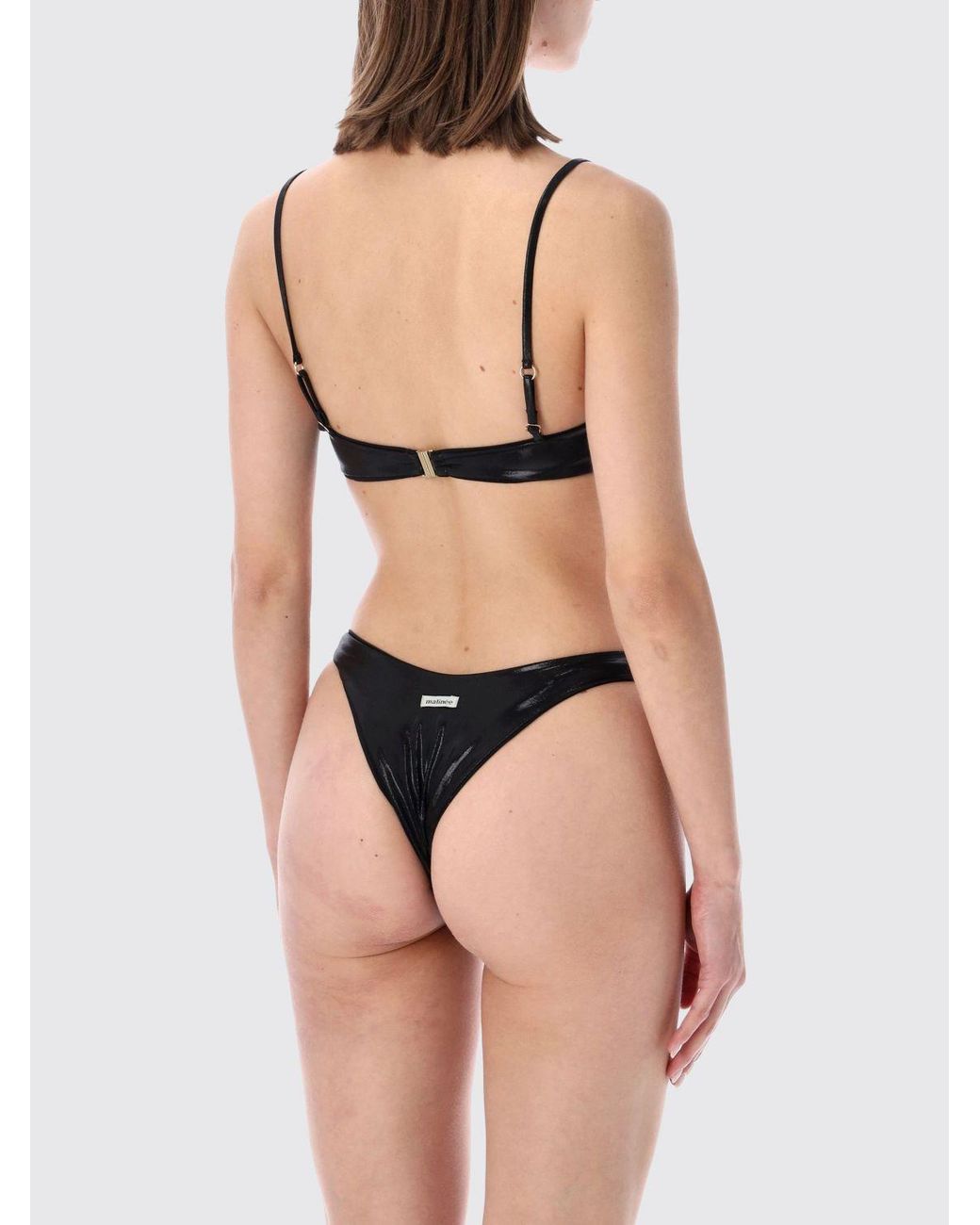 MATINEÉ Black Bandeau Bikini With Square Neckline And Brazilian Briefs