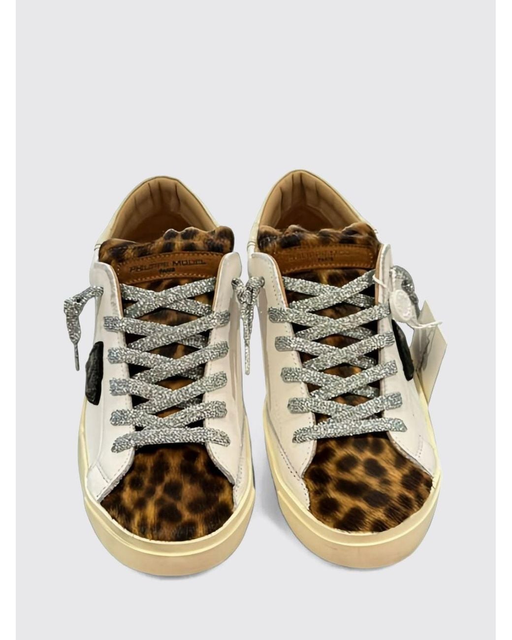 Philippe Model Multicolor Prsx Bicolour Low-Top Calfskin Trainers With Shield Logo