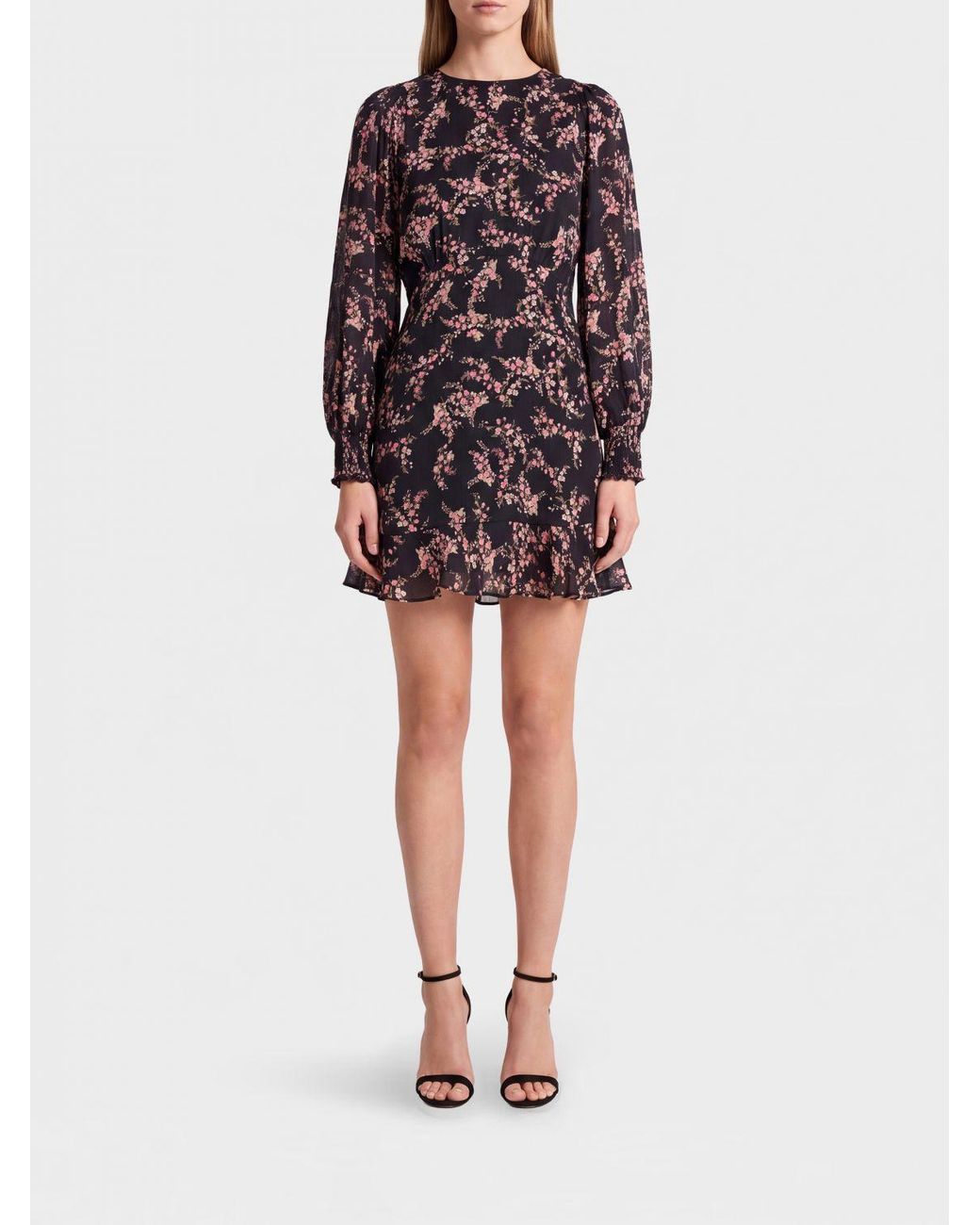 Twinset Red Floral-Print Viscose Sheath Mini Dress