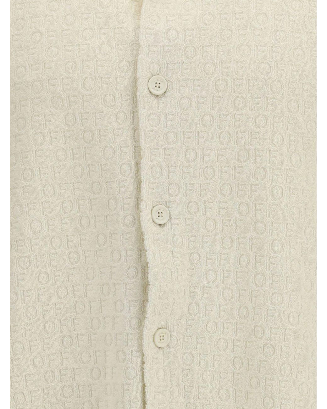 Off-White c/o Virgil Abloh Natural Casual Viscose Shirt for men