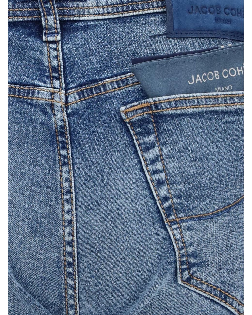 Jacob Cohen Blue Bard Mid-Rise Slim Fit Jeans for men