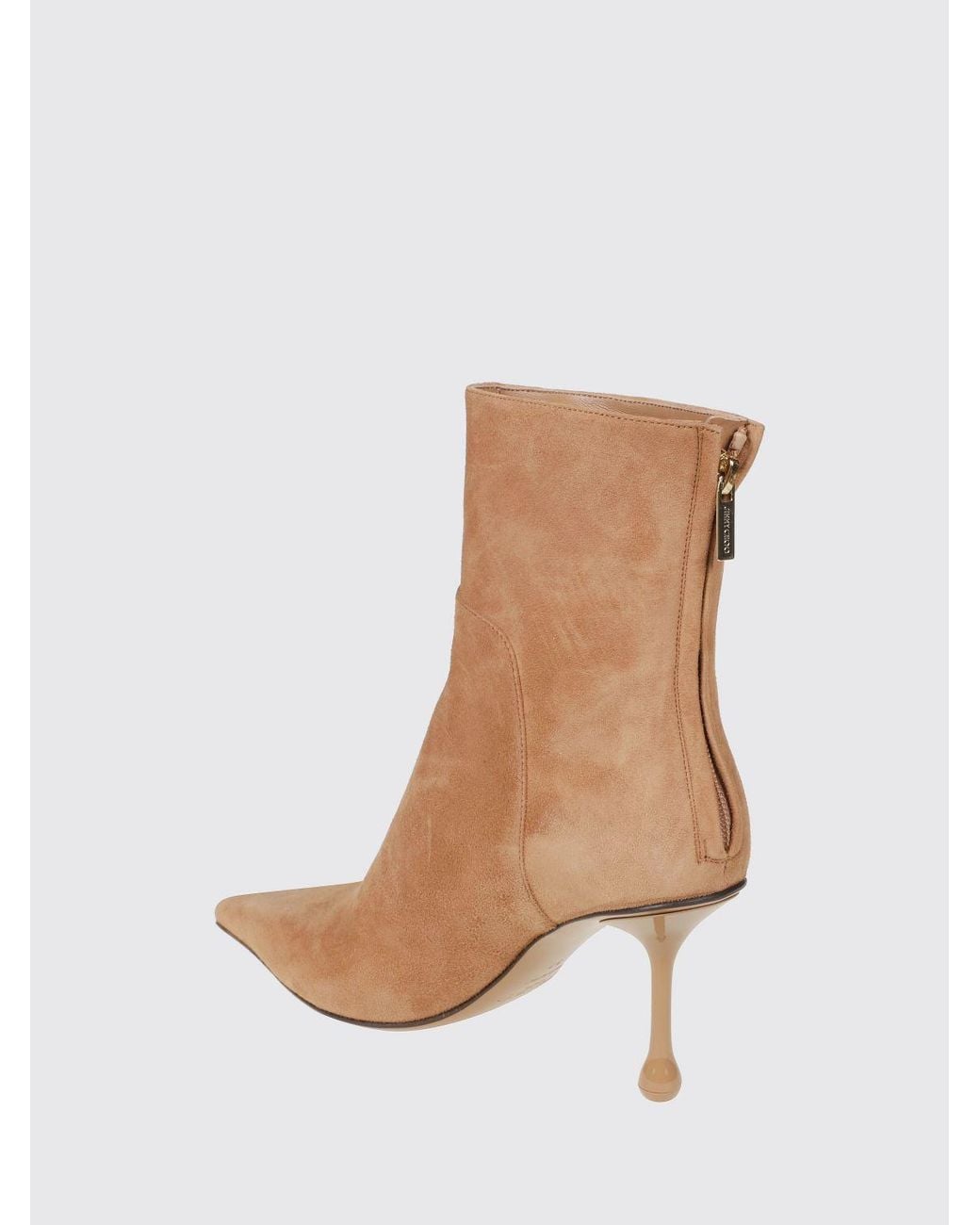 Jimmy Choo Brown Suede Ankle Boots With A Teardrop High Heel