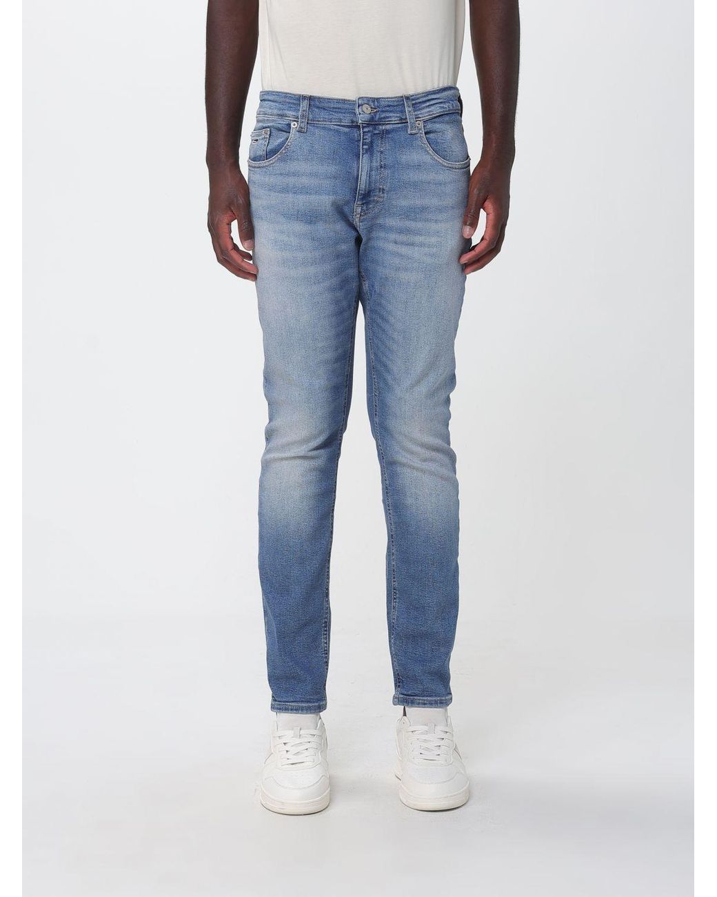 Tommy Hilfiger Blue Mid-Rise Skinny Fit Cotton Denim Jeans for men