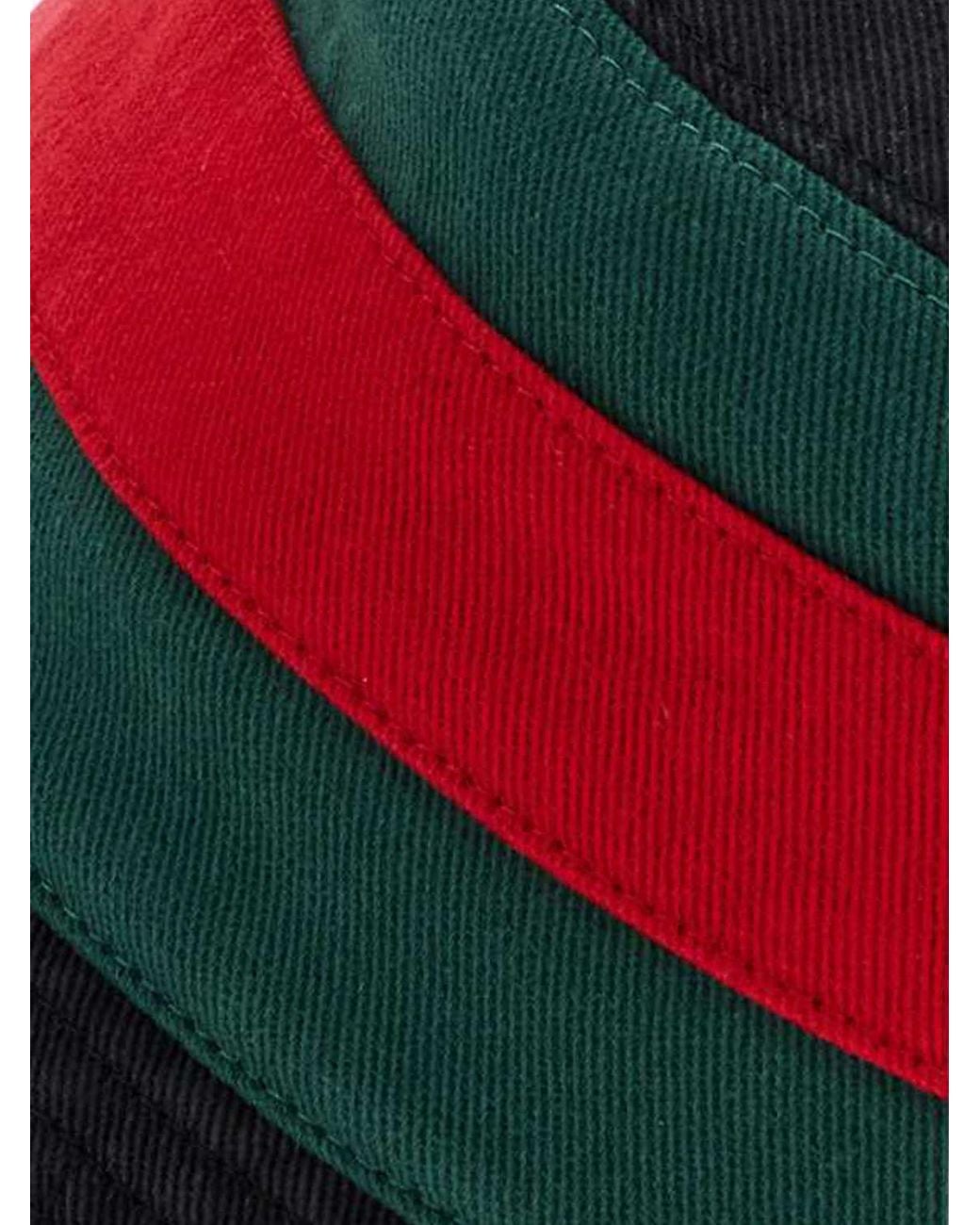 Gucci Bucket-Hat Aus Baumwolltwill Mit Webstreifen-Detail in Red für Herren