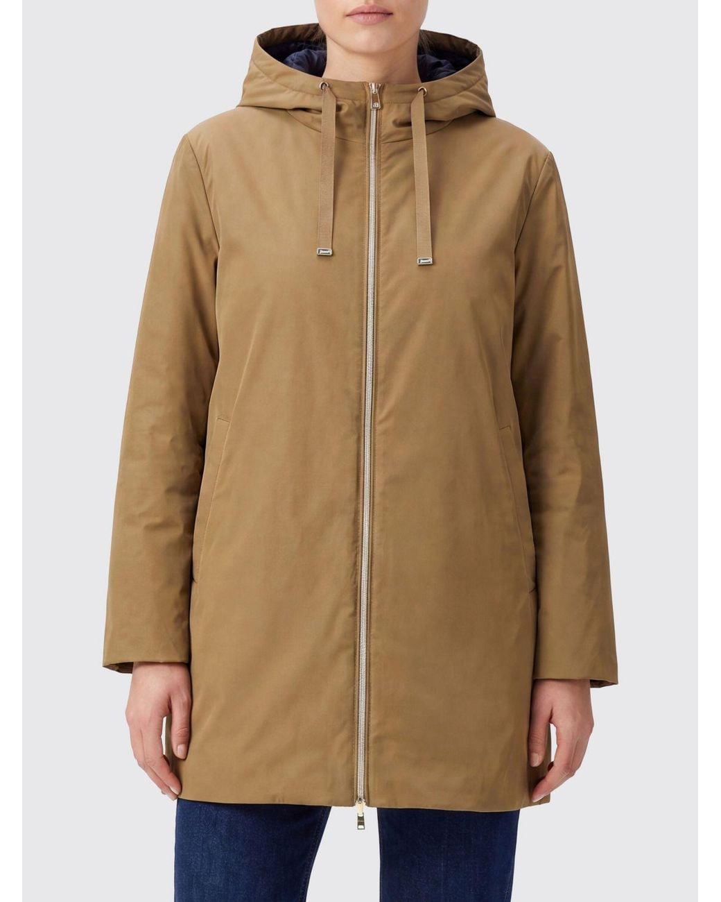 Herno Natural Short Reversible Quilted Nylon Down Jacket With Hood