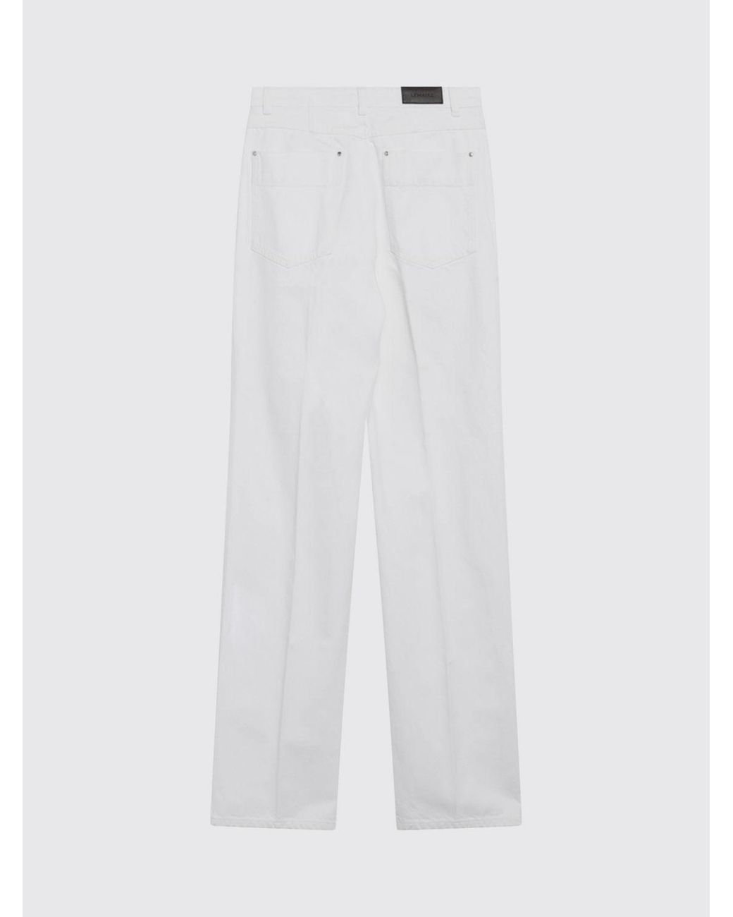 Lemaire White High-Waisted Straight-Leg Jeans