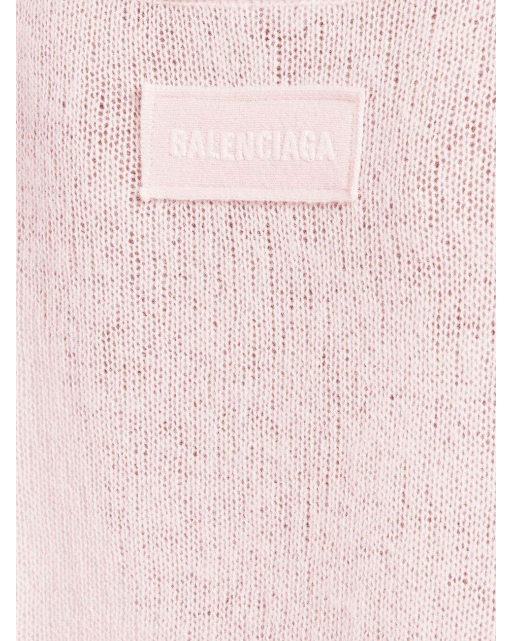 Balenciaga Pink Cashmere Knit Sweater