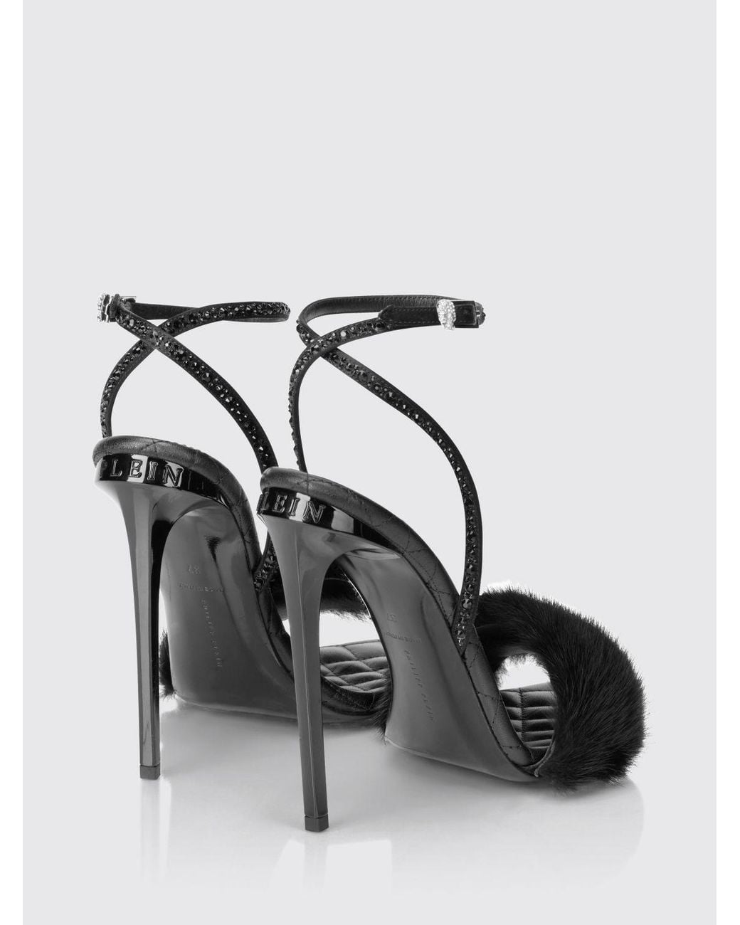 Philipp Plein Black Heeled Sandal