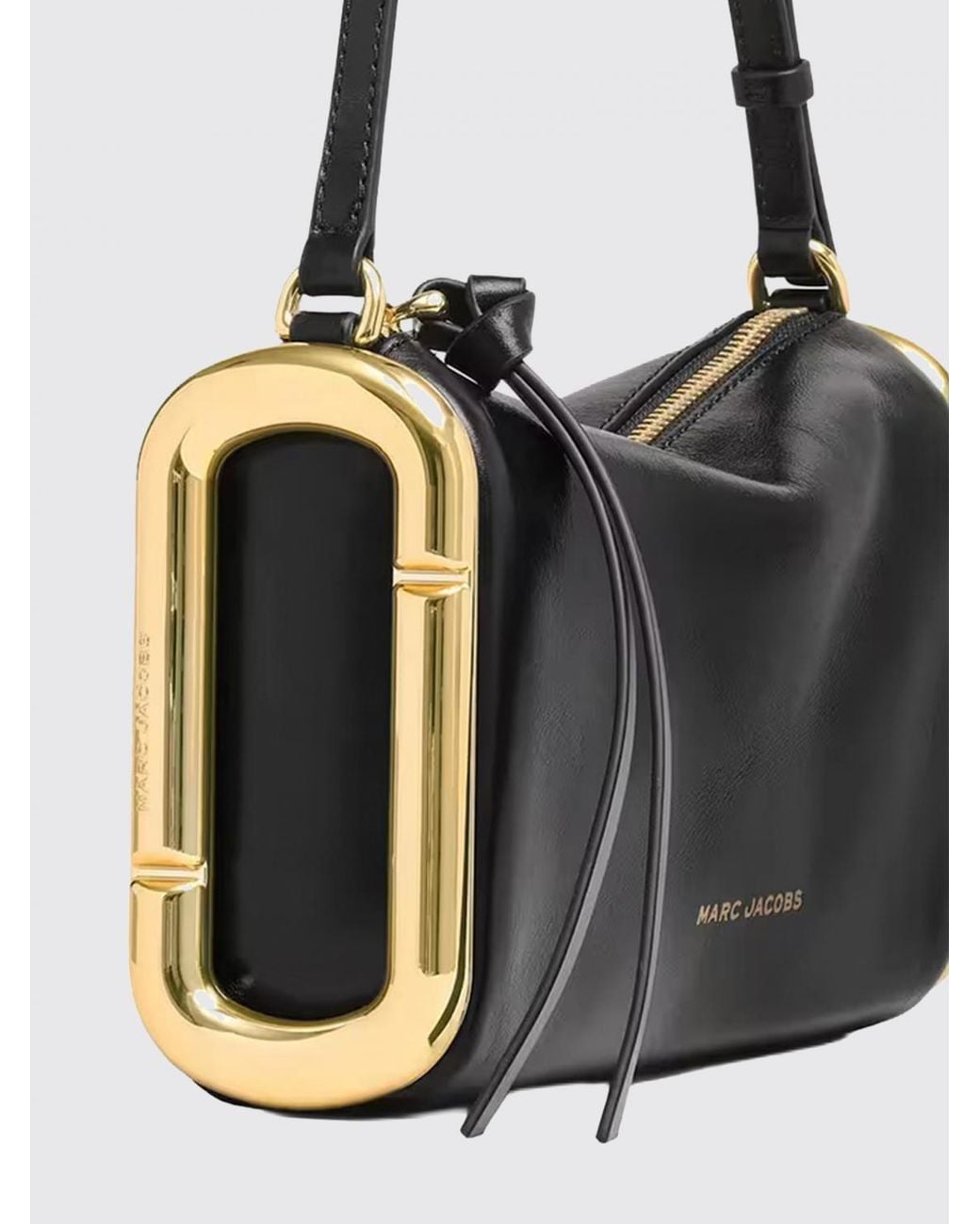 Marc Jacobs Black Small Scene Leather Crossbody Bag With Laminated Double J Logo