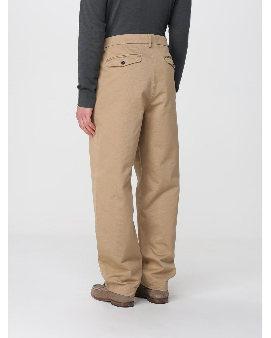 Barena Natural Cotton Wide Leg Trousers for men