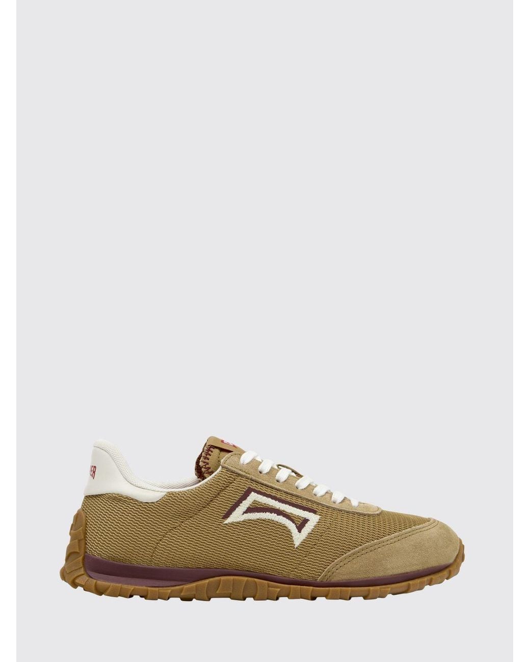 Camper Brown Drift Walk Recycled Polyester And Leather Sneakers