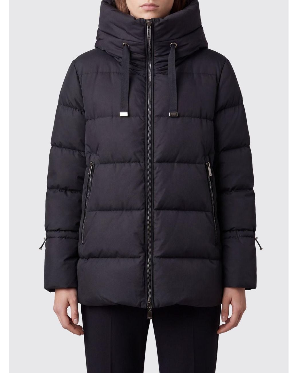 Moorer Blue Gadia-Stp Quilted Nylon Short Down Jacket With Hood
