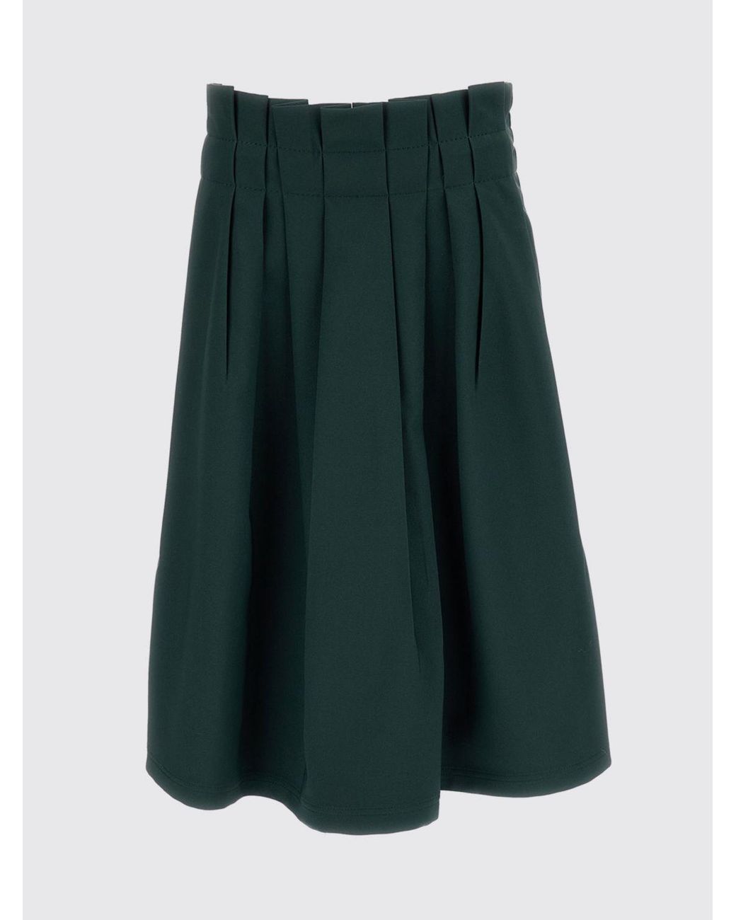 Marni Black A-Line Polyester Midi Skirt With Rear Zip Closure