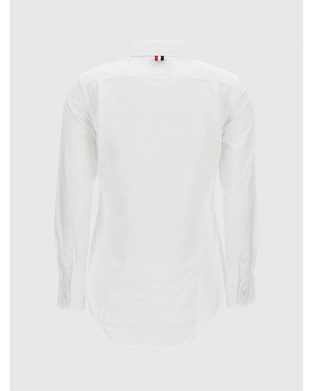 Thom Browne White Slim Fit Cotton Poplin Button-Down Collar Shirt