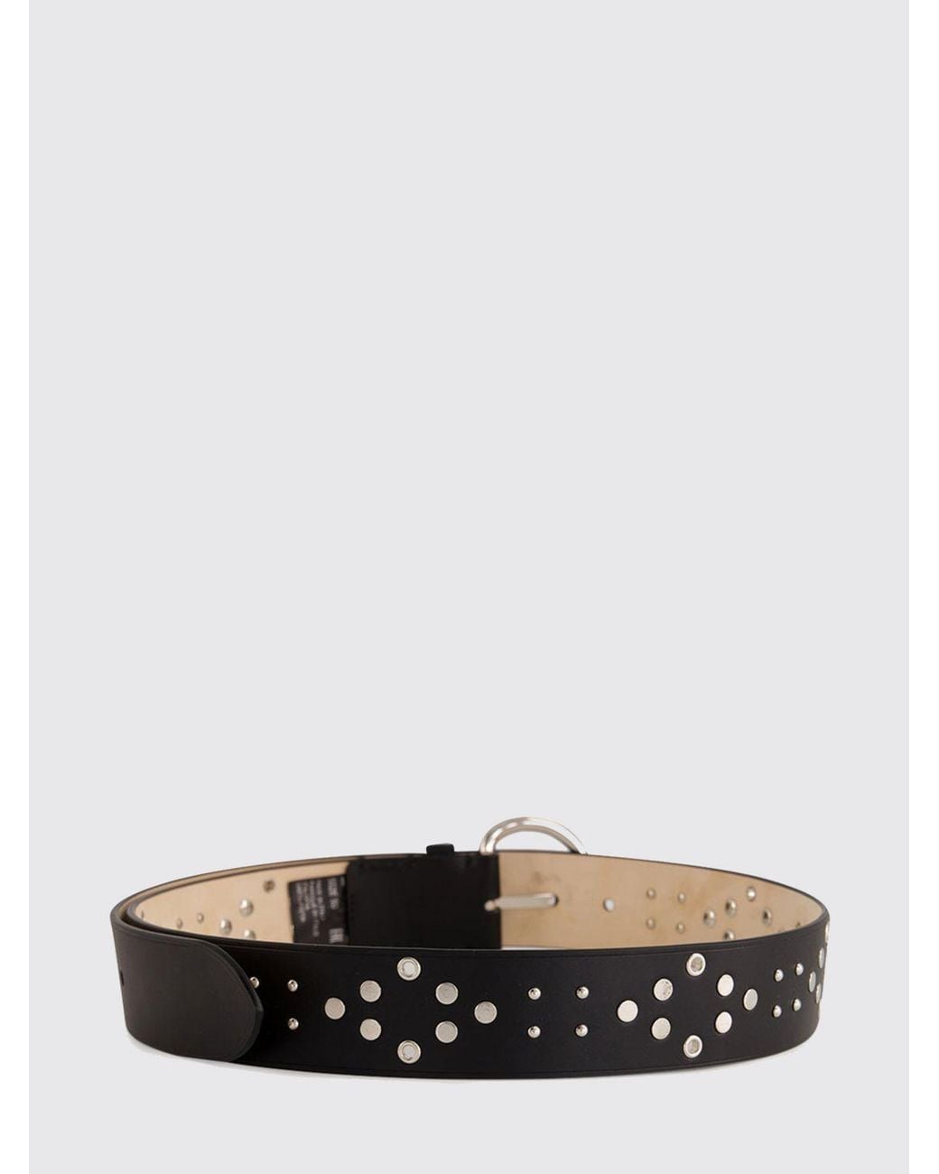 Marni White Studded Smooth Calfskin Leather Belt