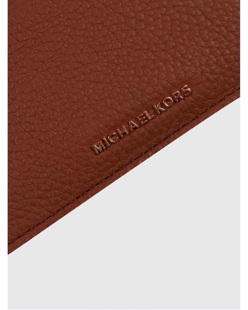 Michael Kors Brown Grained Leather Credit Card Holder