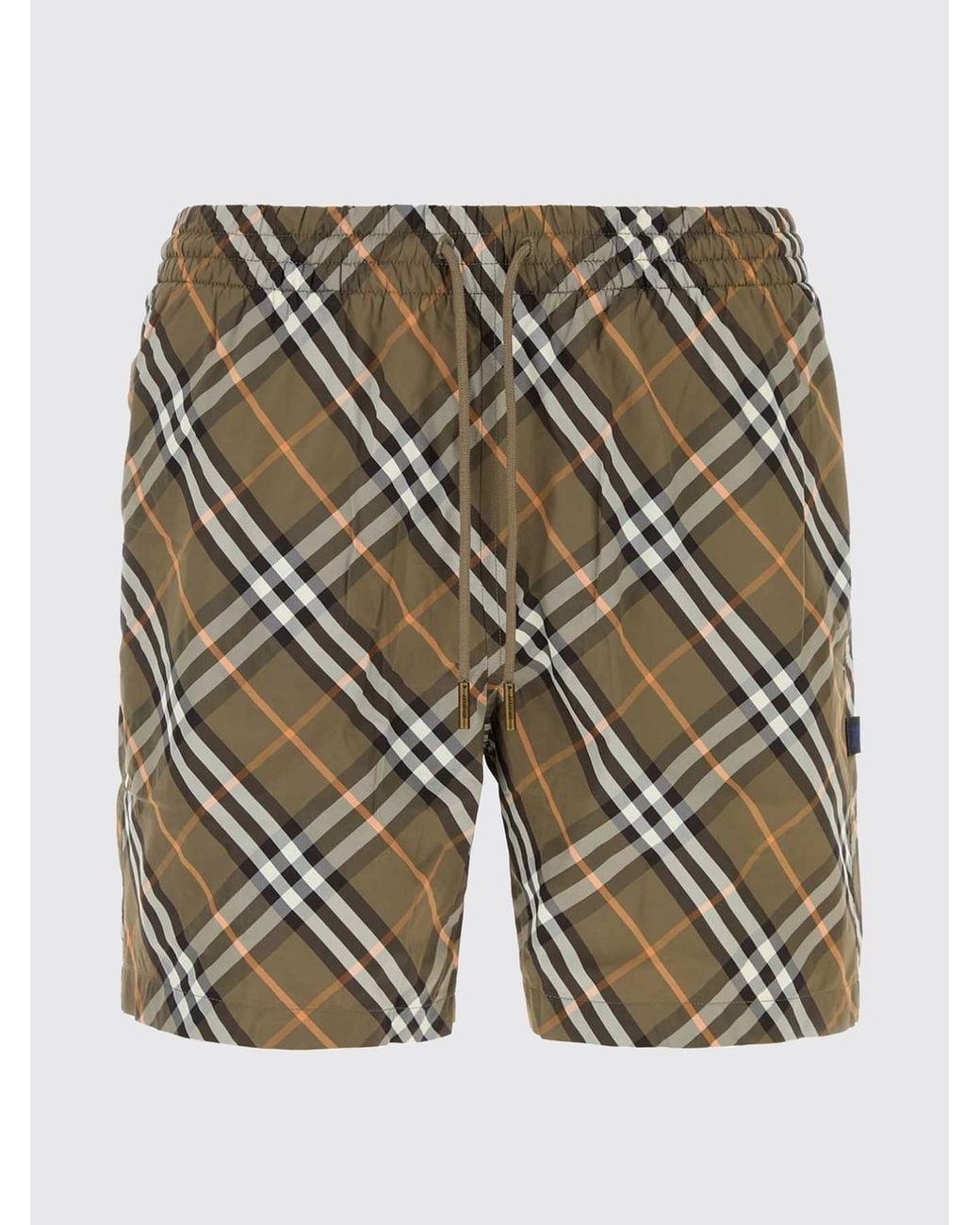 Burberry Badeshorts Aus Nylon Im Vintage Check Mit Kordelzug in Green für Herren