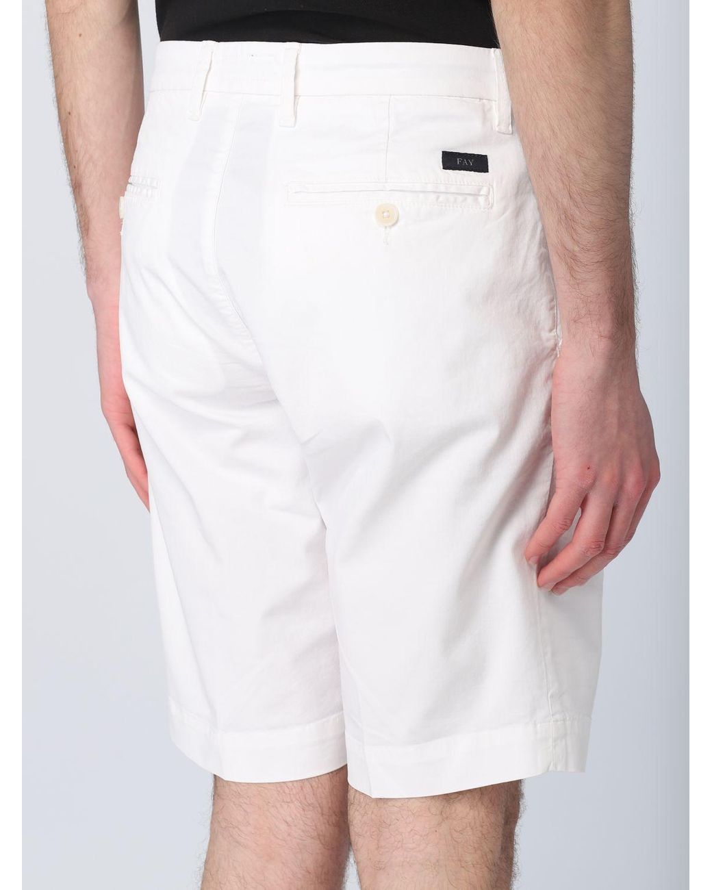 Fay White Trousers for men