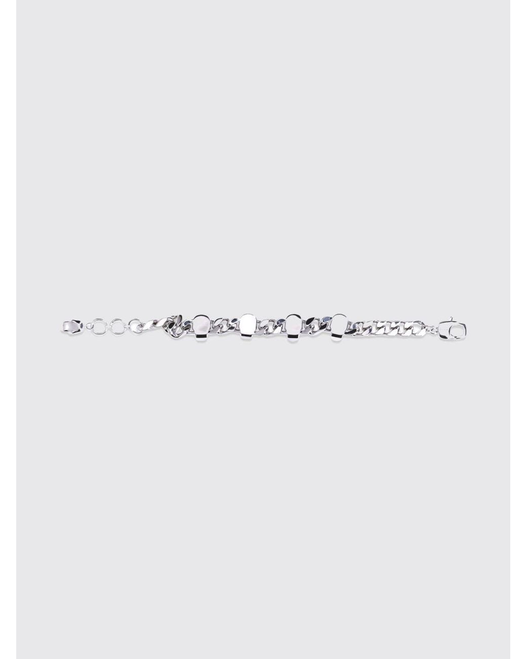 McQueen Metallic Finish Metal Chain Bracelet for men