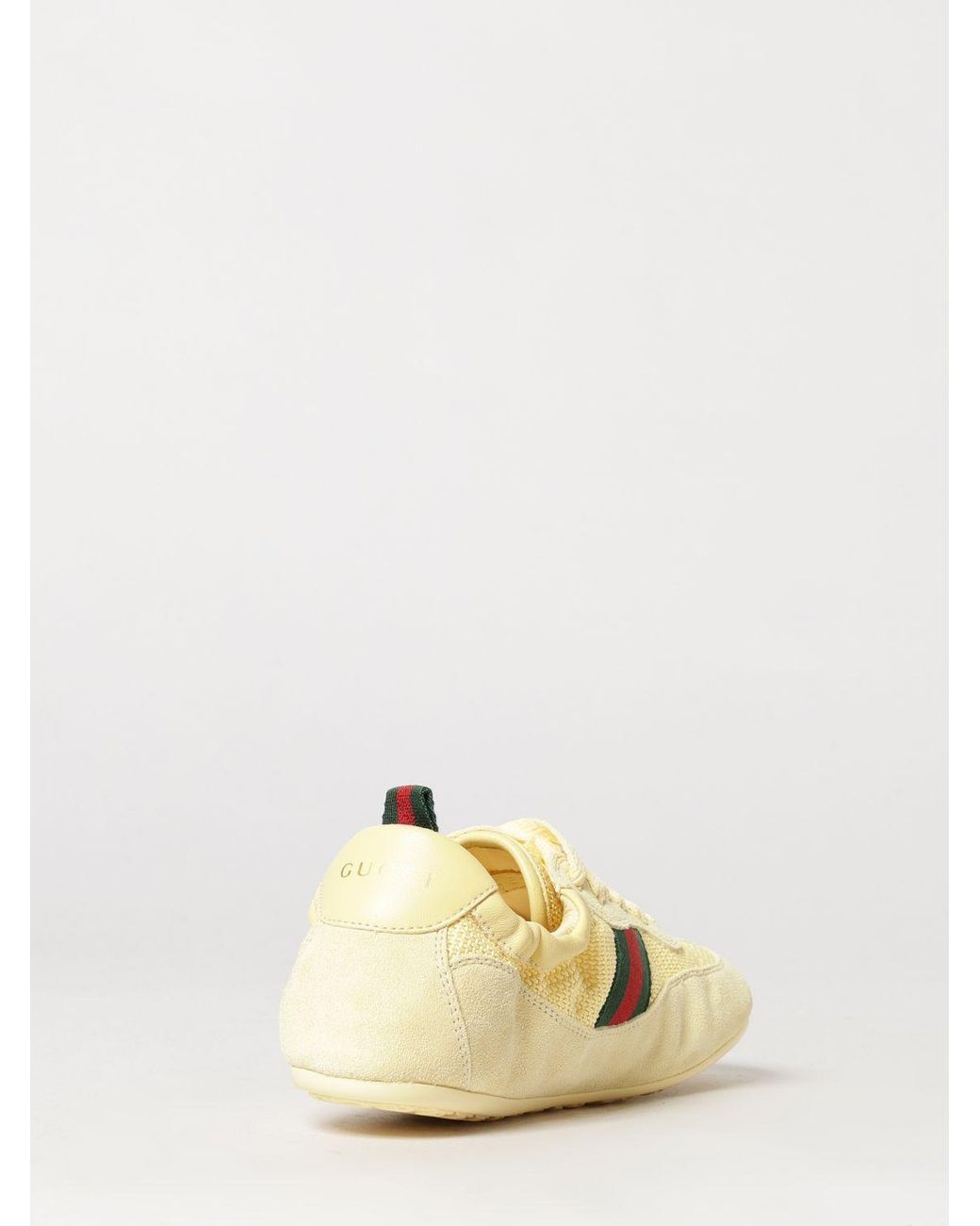 Gucci Natural Shift Low-Top Suede And Mesh Sneakers With Web Stripe