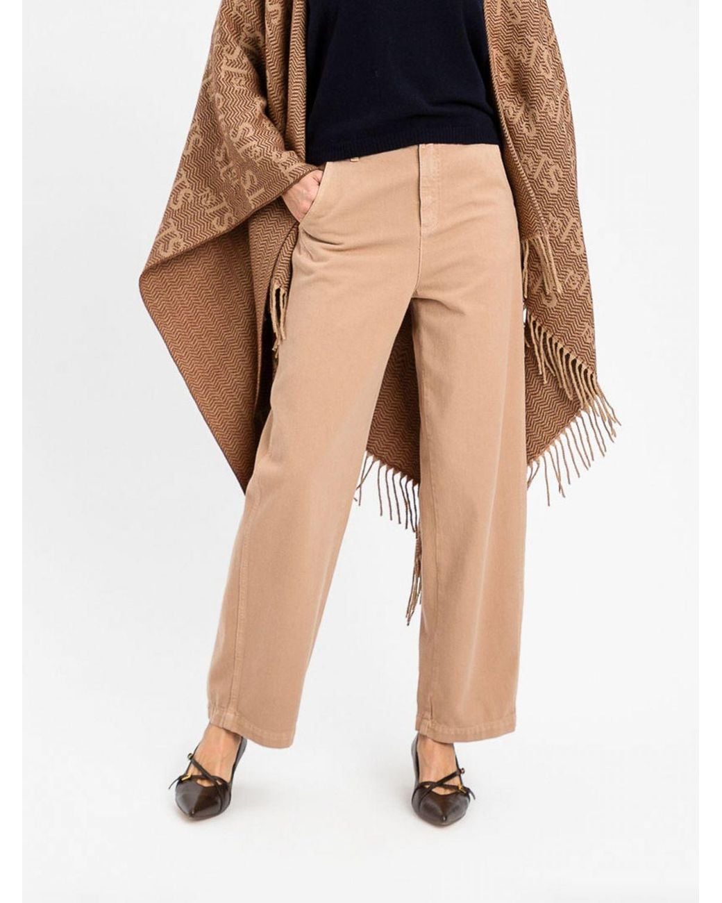 Twinset Black Mid-Rise Straight Jeans