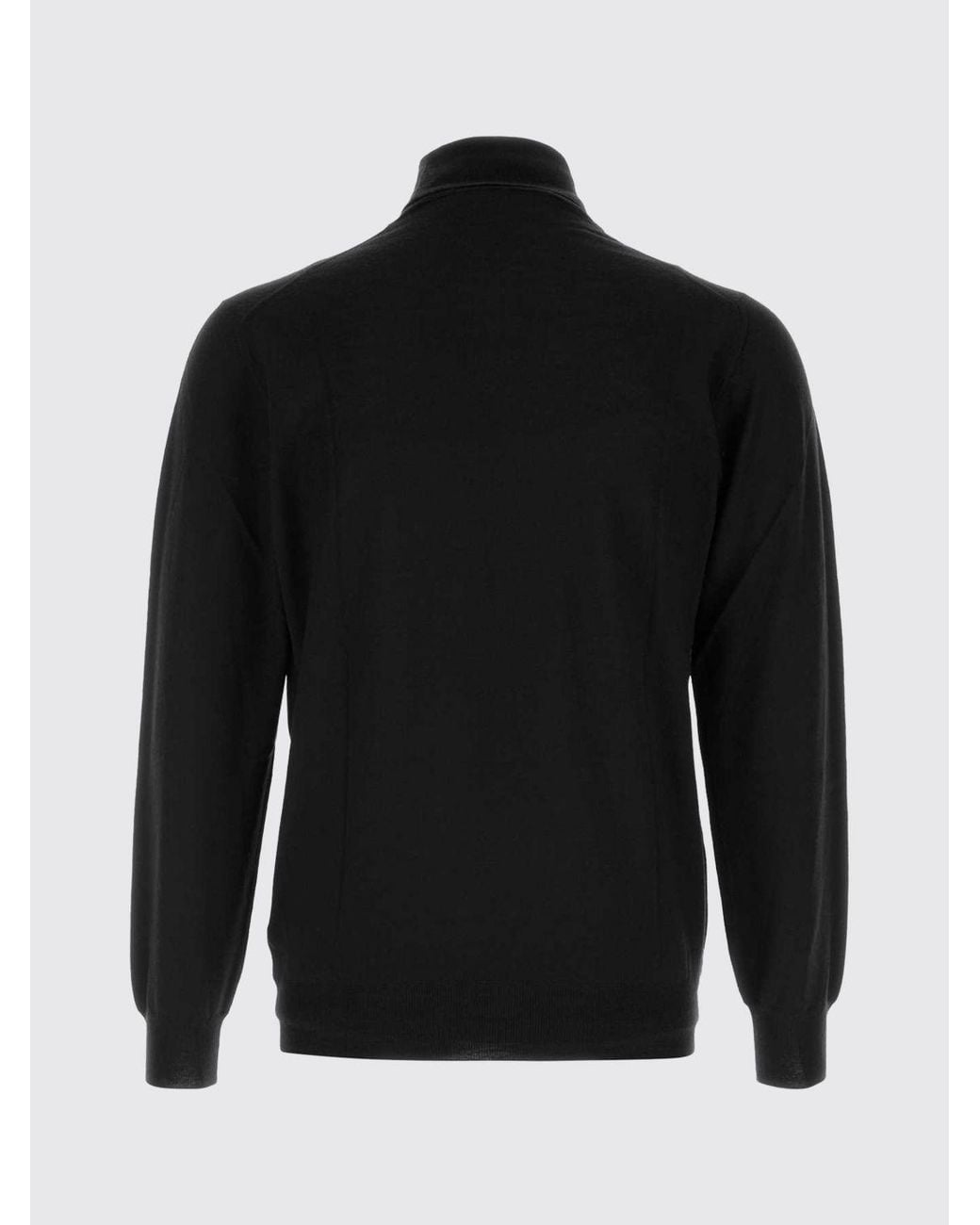 Fedeli Blue Long-Sleeved Turtleneck Jumper for men