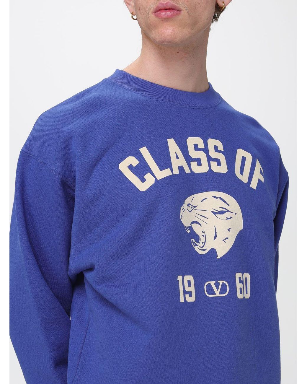 Valentino Blue Class Of 1960 Vlogo Crewneck Sweatshirt for men