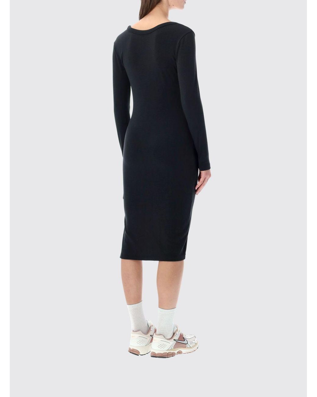 Nike Black Technical Fabric Dress With Logo