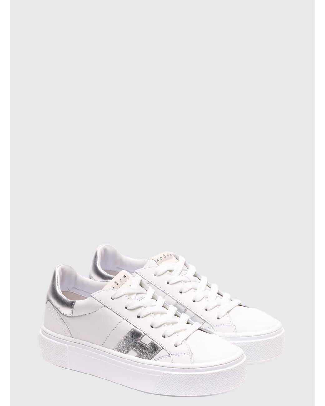 Hogan White Crosswind Platform Sneakers