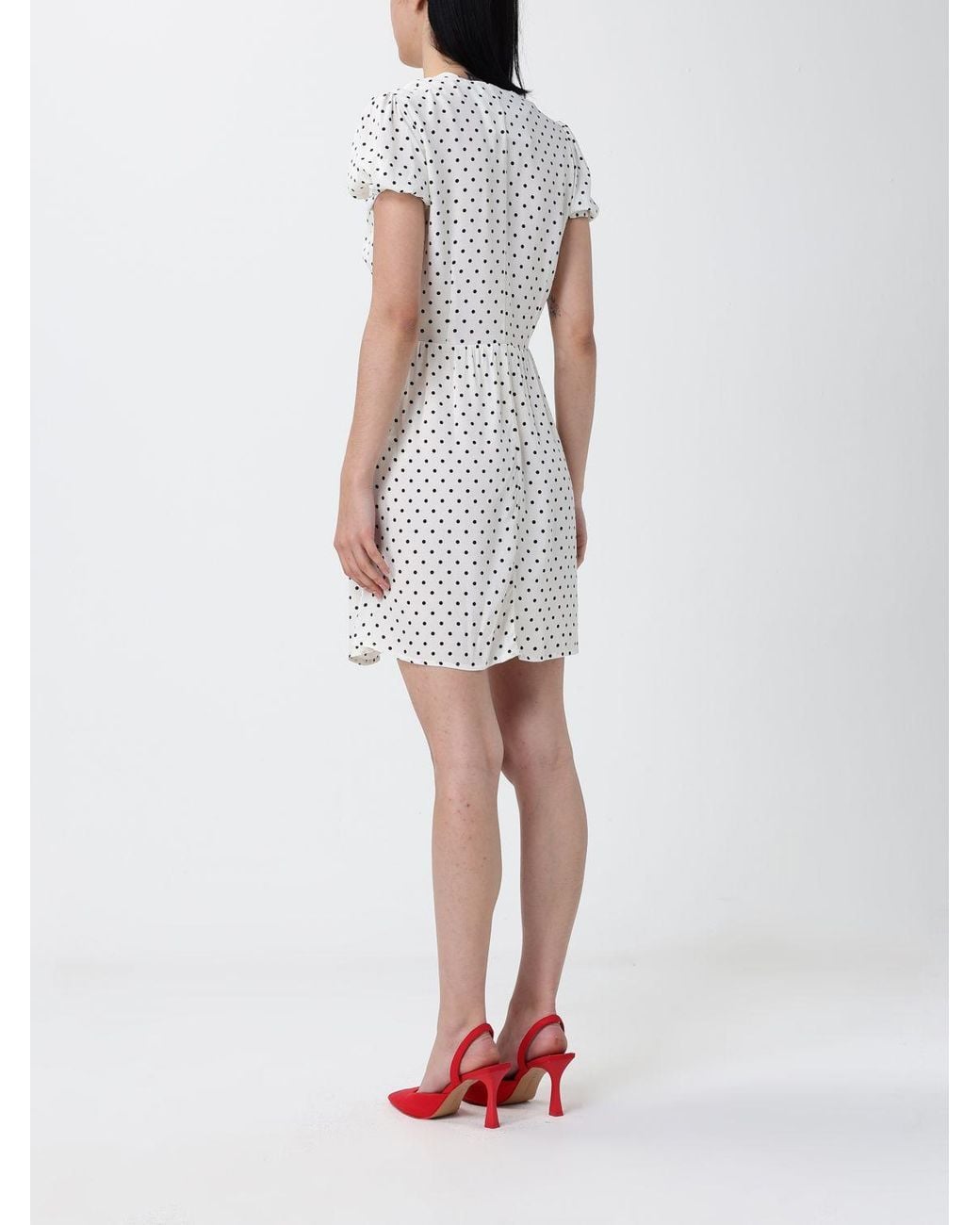 Mar De Margaritas White Printed Viscose Mini Dress