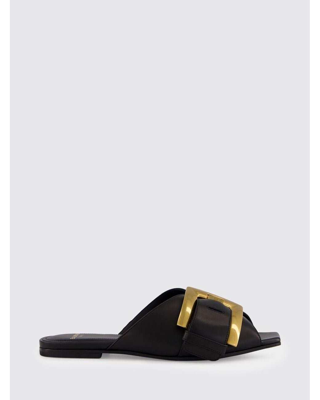 Balmain Black Anthem Leather Mules