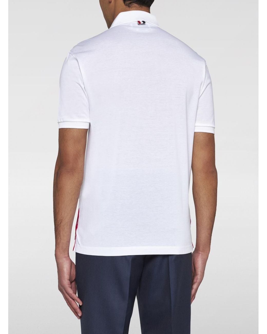 Thom Browne White Polo Shirt for men