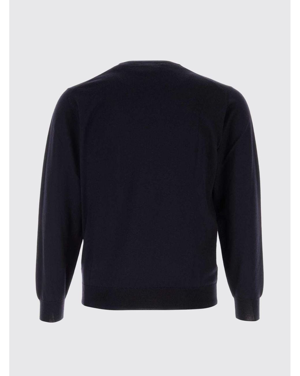 Fedeli Blue Crew-Neck Jumper for men