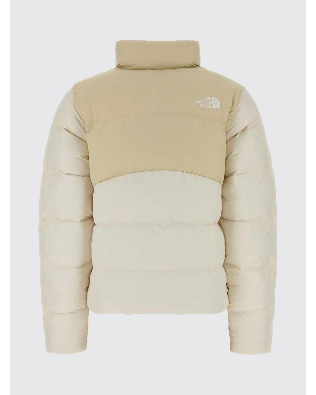 The North Face White Water-Repellent Cropped Puffer Jacket With Funnel Neck
